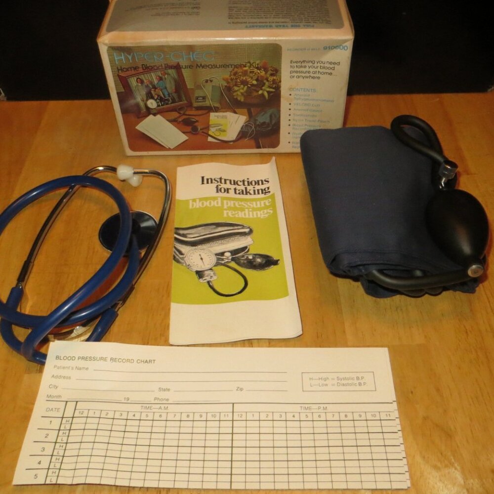 Vintage Bard Hyper-Chec Home Blood Pressure Measurement Kit